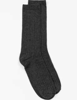 Organic Cotton Ribbed Crew Socks