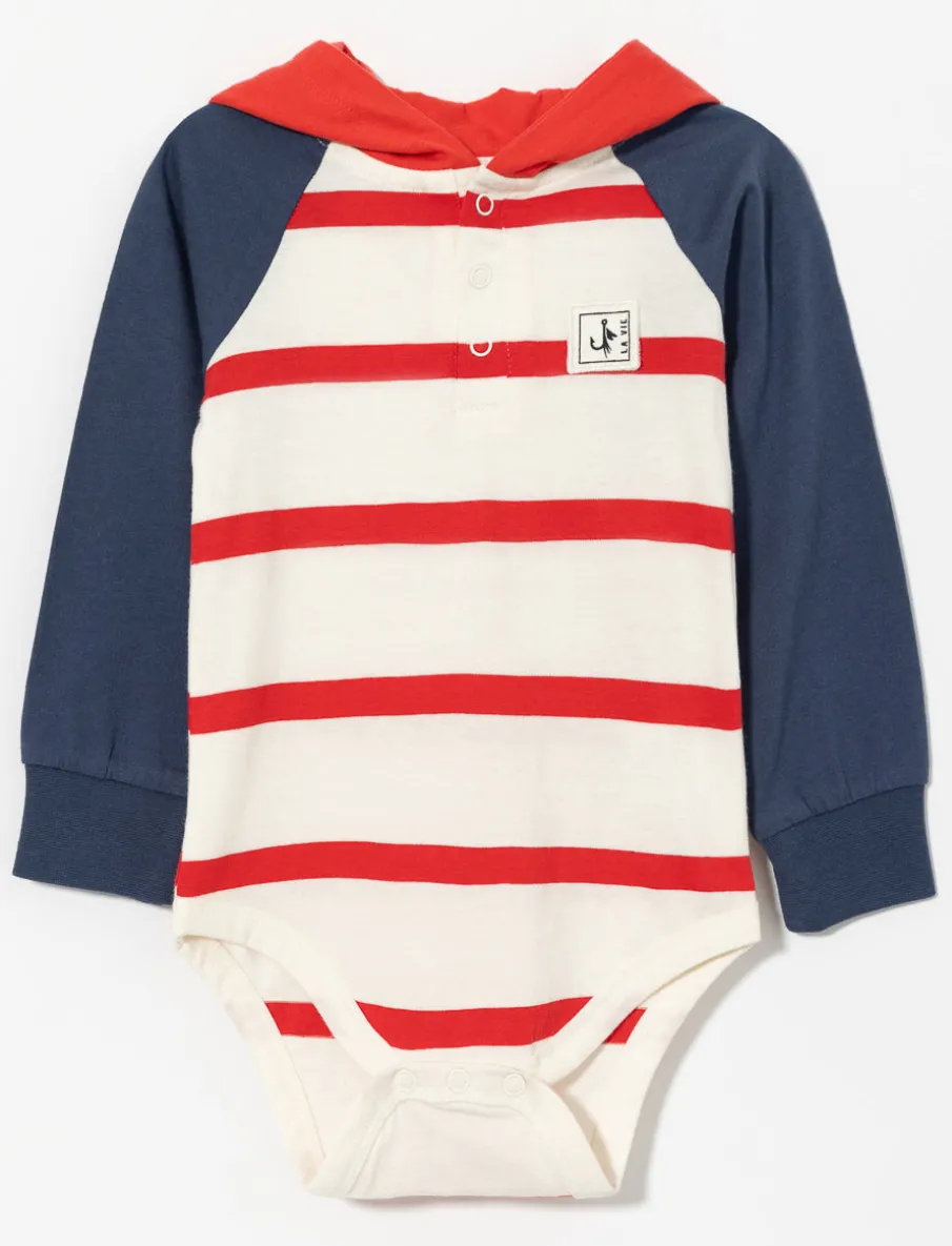 Organic Cotton Striped Bodysuit