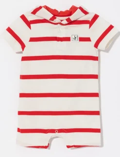 Organic Cotton Striped Romper
