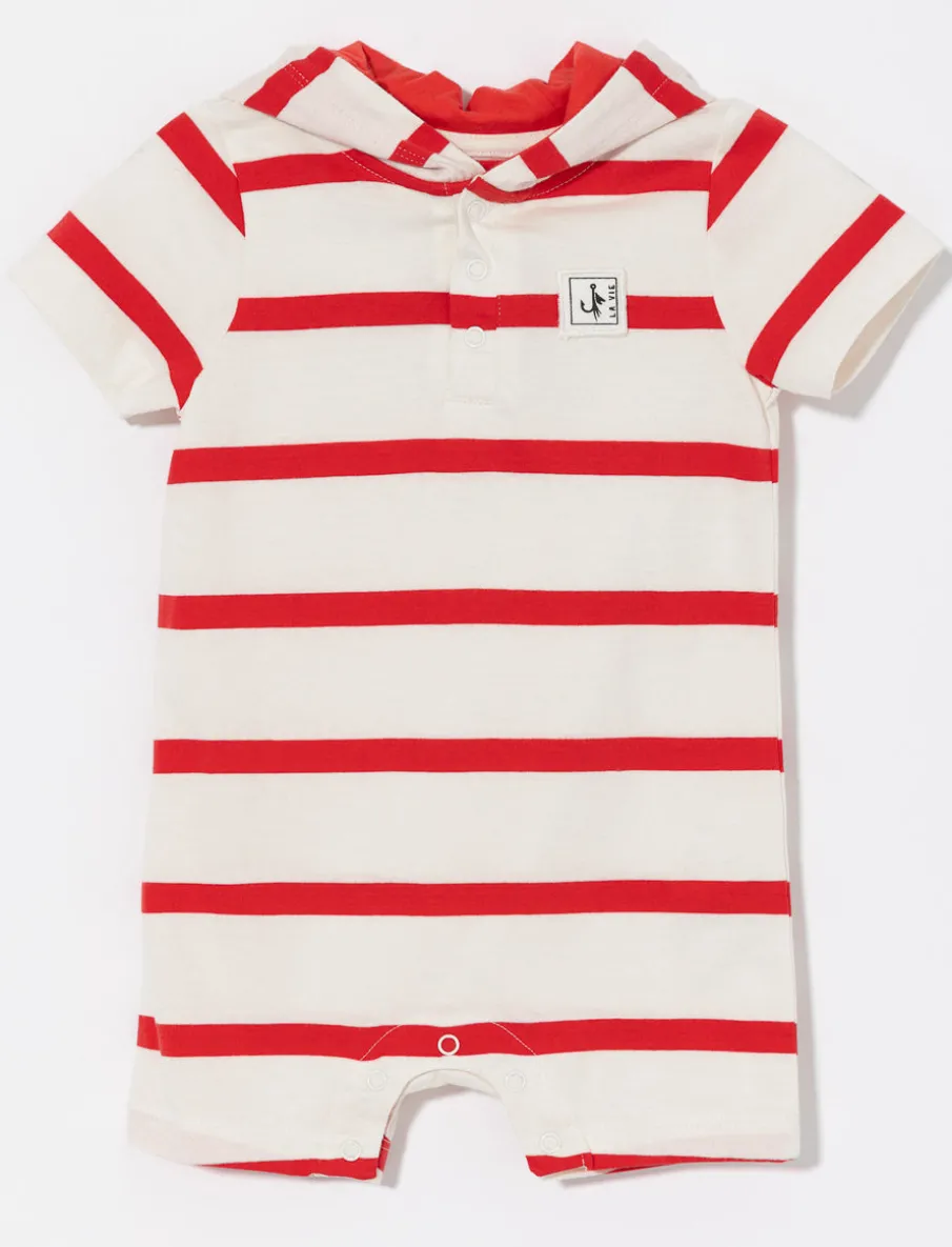 Organic Cotton Striped Romper