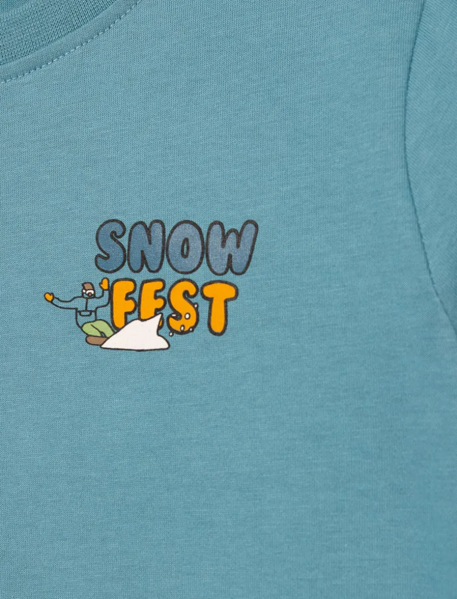 Organic Cotton T-shirt with Back Print - Little Boy
