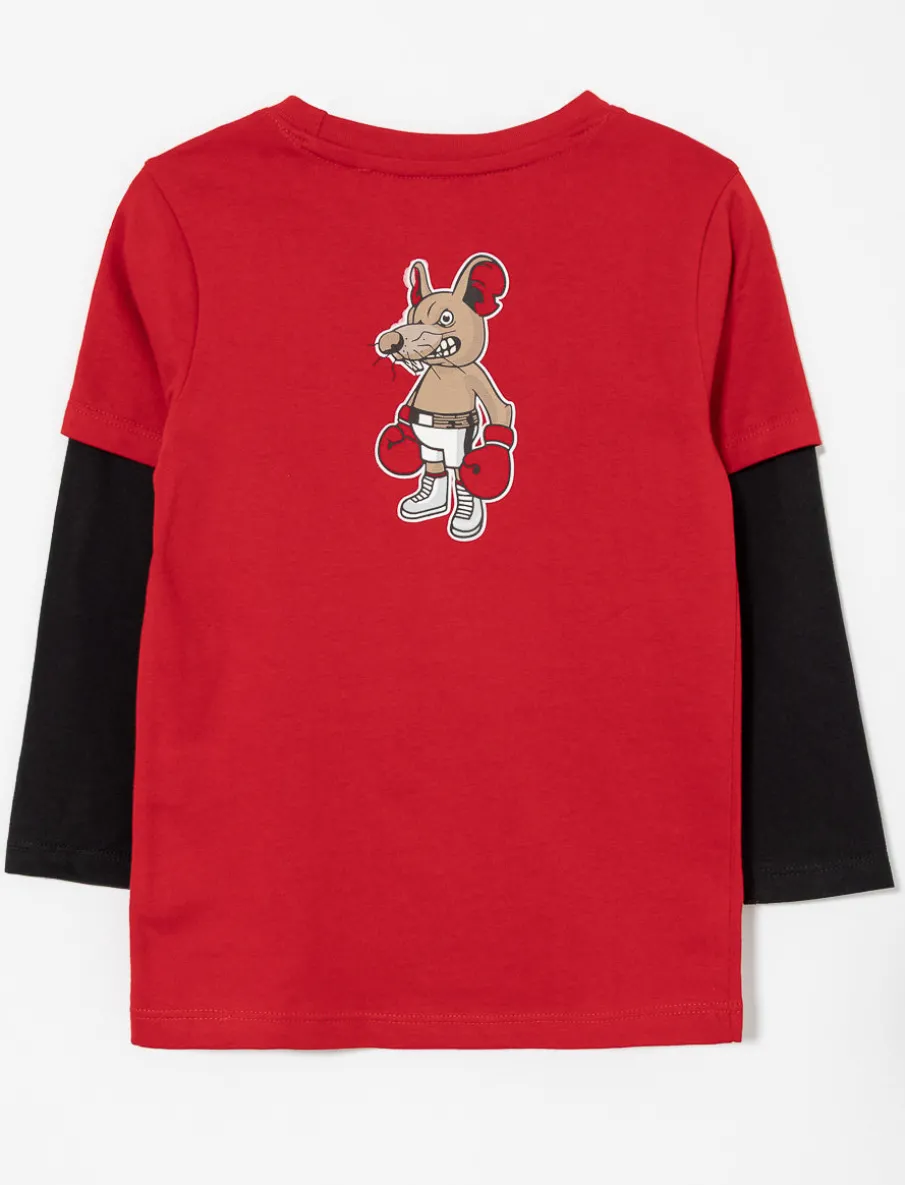 Organic Cotton T-shirt with Back Print - Little Boy