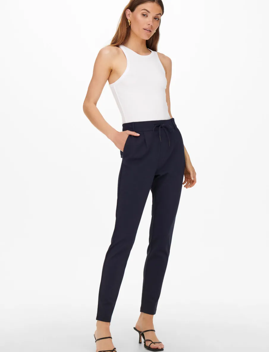 Pants with Drawstring and Elastic Waistband