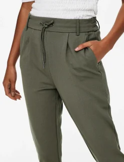 Pants with Drawstring and Elastic Waistband