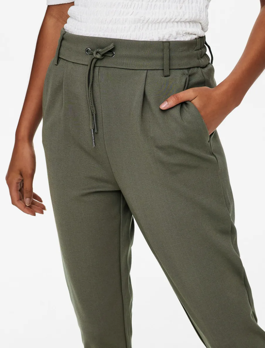Pants with Drawstring and Elastic Waistband
