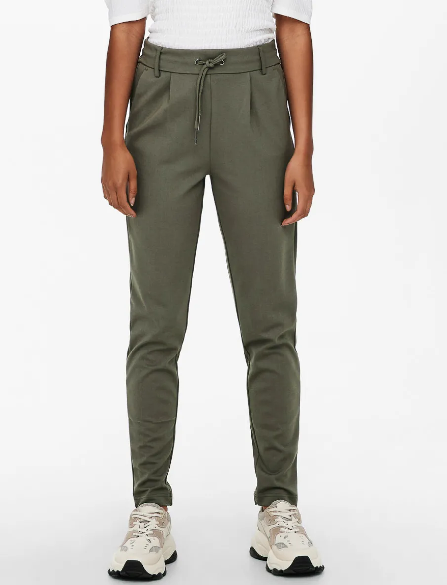 Pants with Drawstring and Elastic Waistband