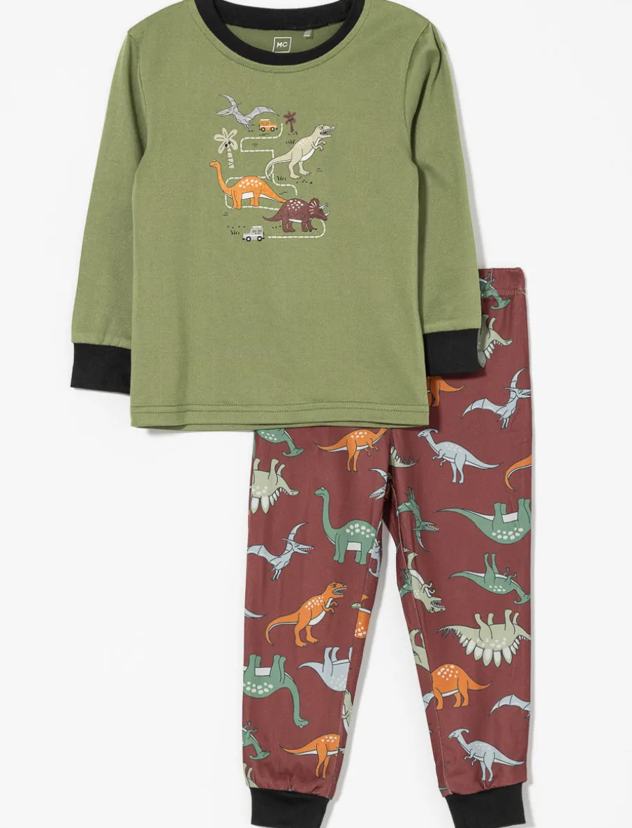 2-piece Dinosaur Print PJ Set