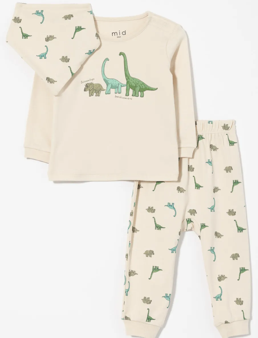 3-piece Dinosaur Print Set