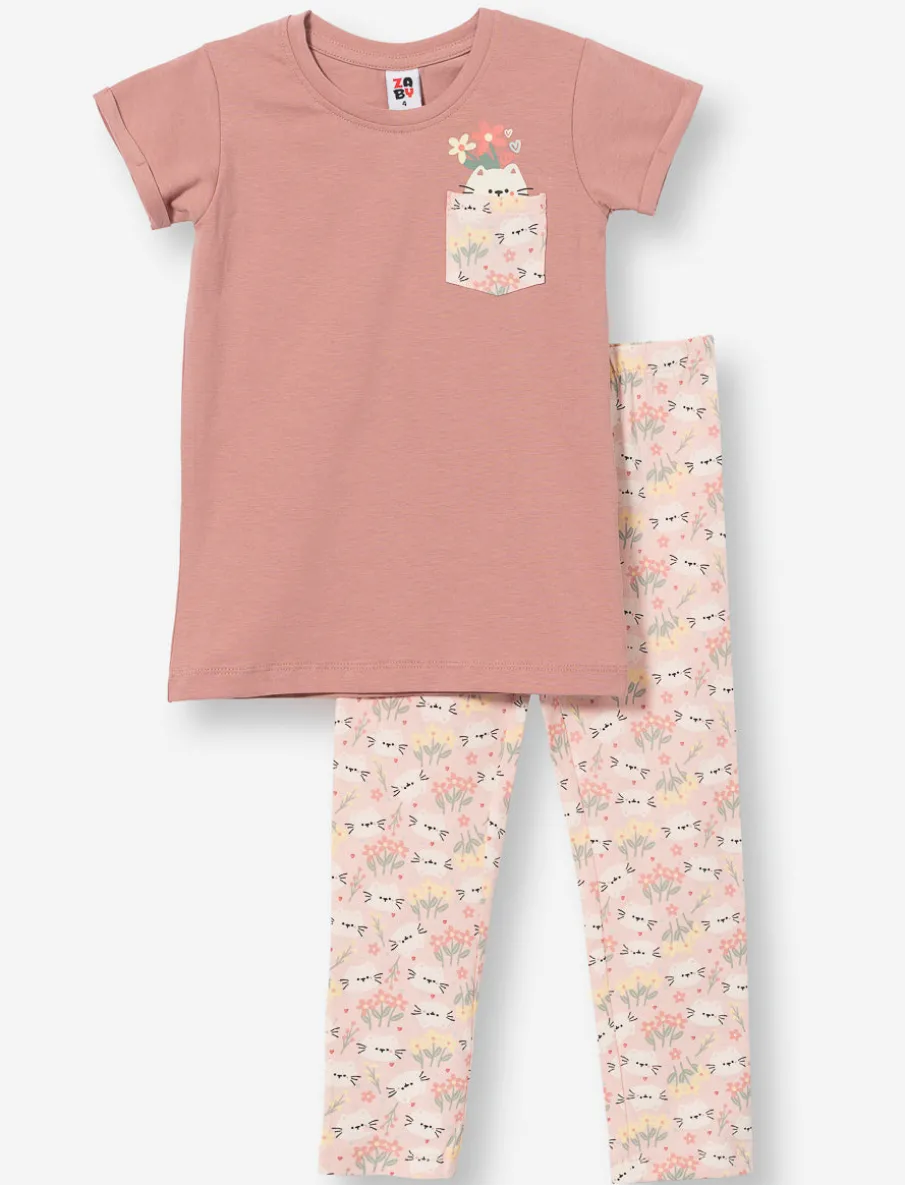 2-piece Floral Print Set - Little Girls