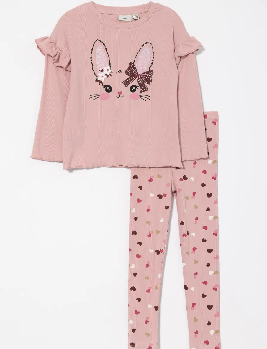 2-piece Printed Ruffle Set - Little Girl
