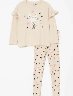 2-piece Printed Ruffle Set - Little Girl