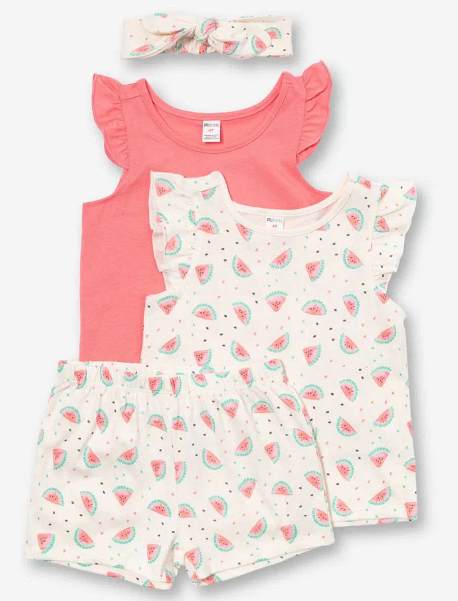 3-Piece Set with Matching Accessory - Little Girls