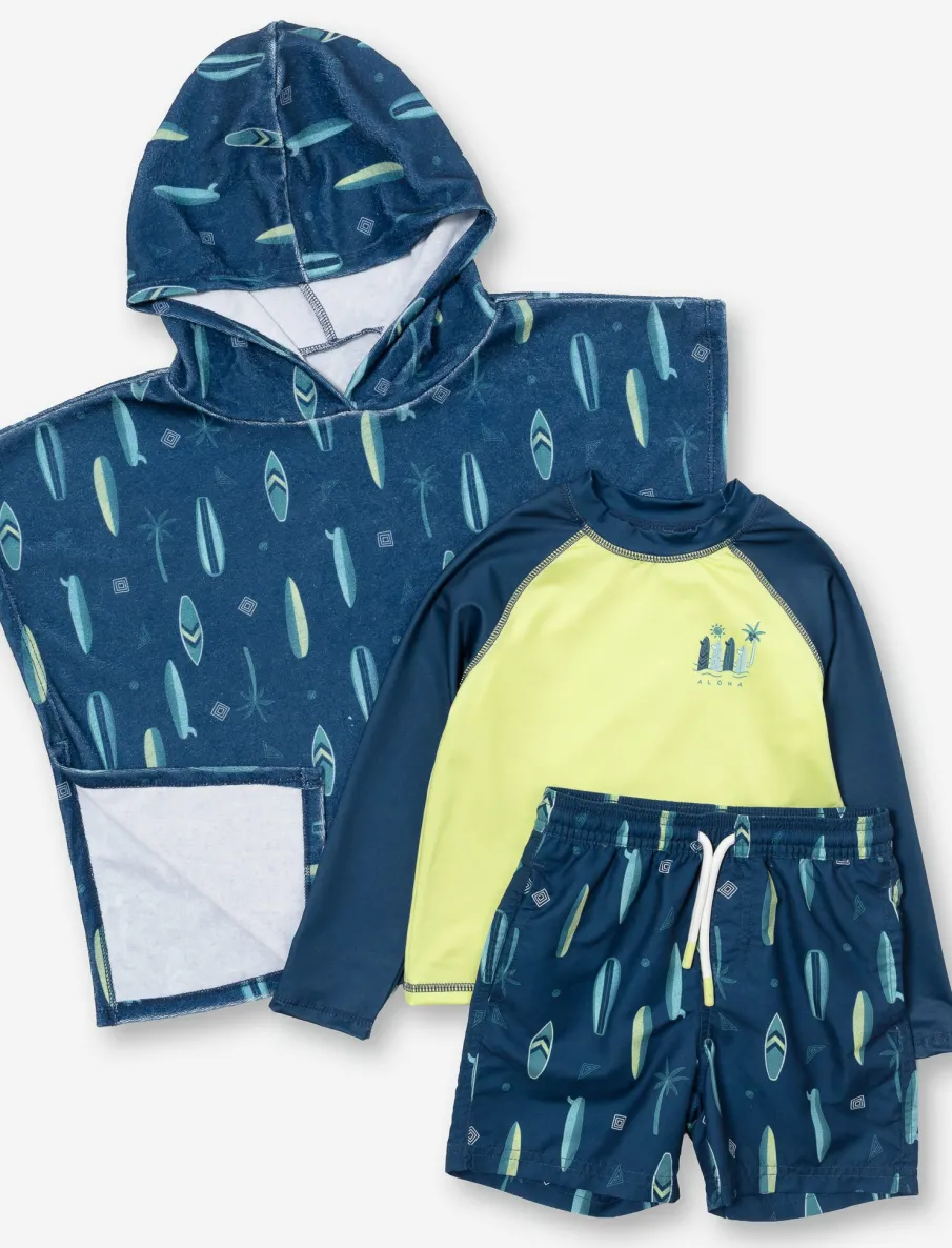 2-Piece Swimsuit with Matching Hooded Towel