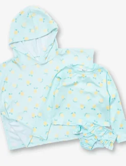 2-Piece Swimsuit with Matching Hooded Towel