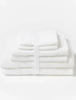 6-piece White Towel Set