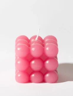 Pink Bubble Candle