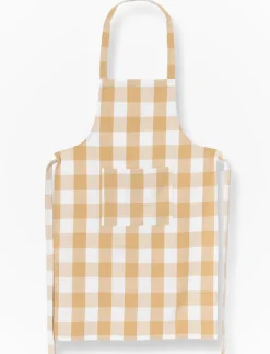 Plaid Apron with Front Pocket