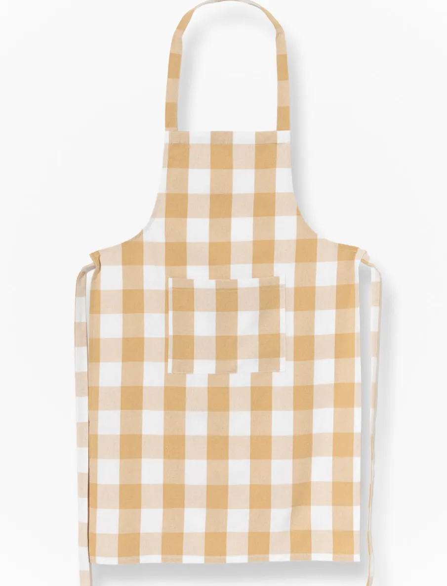 Plaid Apron with Front Pocket