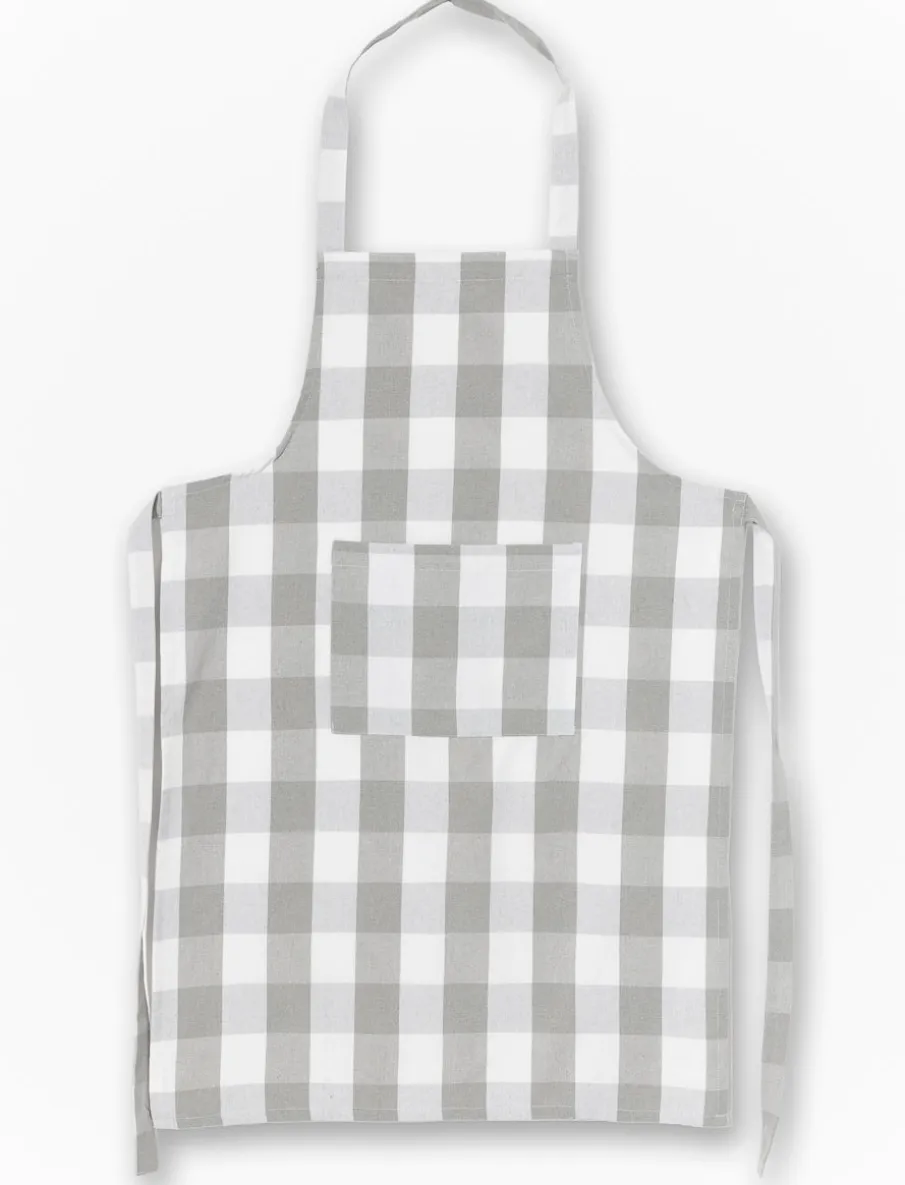 Plaid Apron with Front Pocket