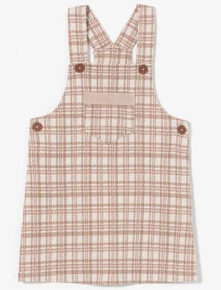 Plaid Corduroy Overall Dress - Little Girl