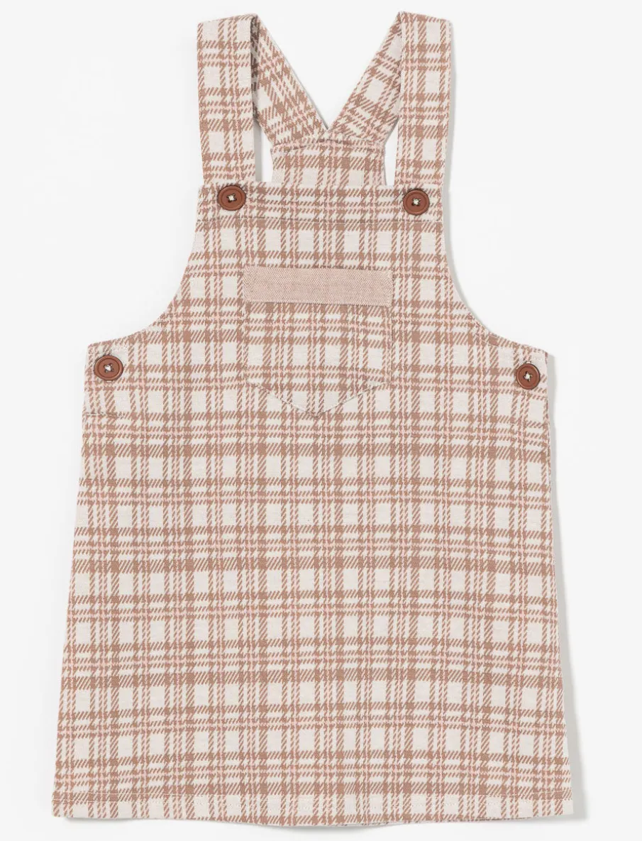 Plaid Corduroy Overall Dress - Little Girl