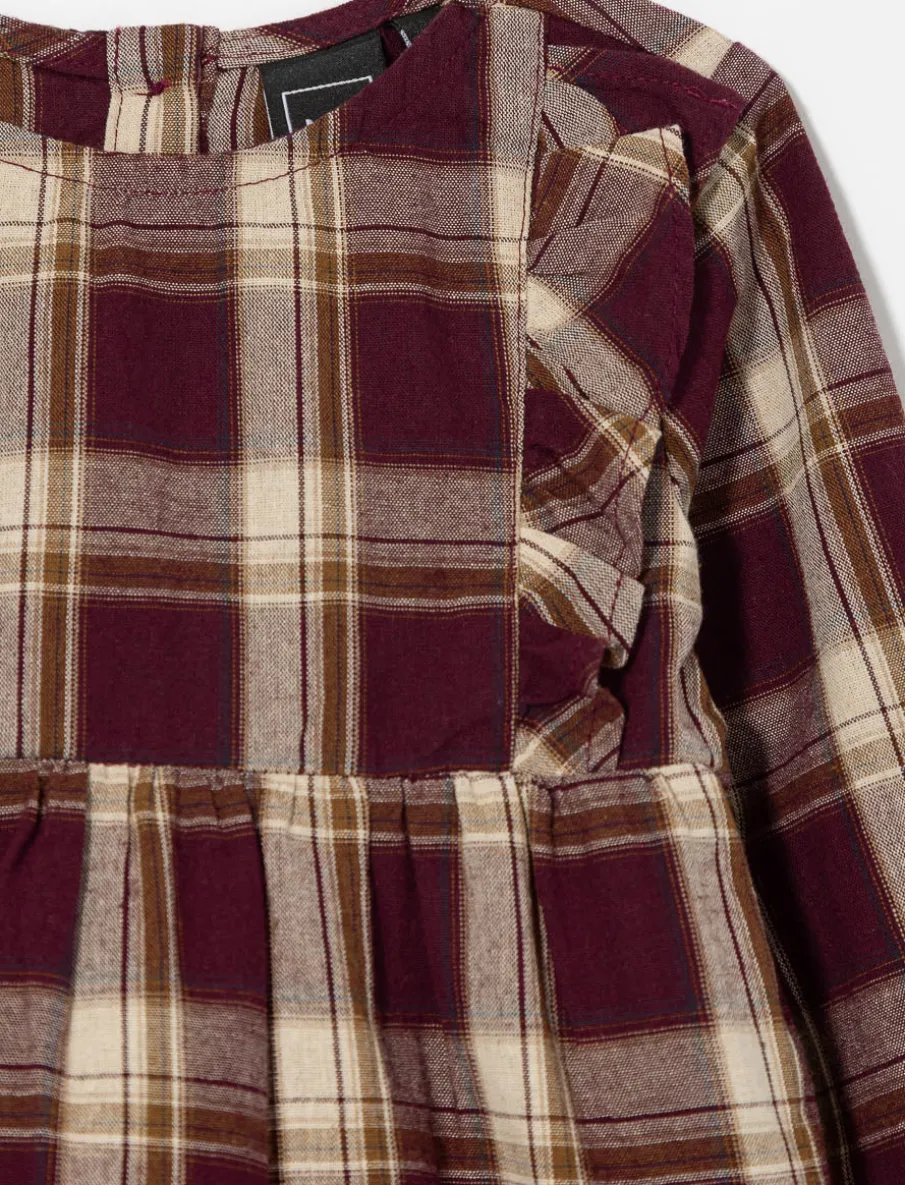Plaid Dress with Ruffles