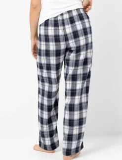 Plaid Flannel Pants with Drawstring