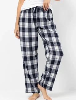 Plaid Flannel Pants with Drawstring
