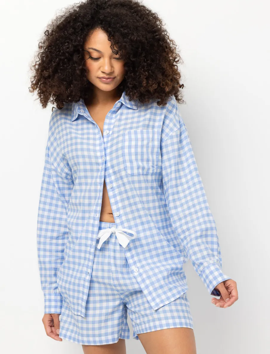 Plaid PJ Shorts with Drawstring