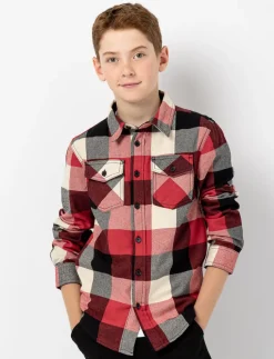 Plaid Shirt with Flap Pockets