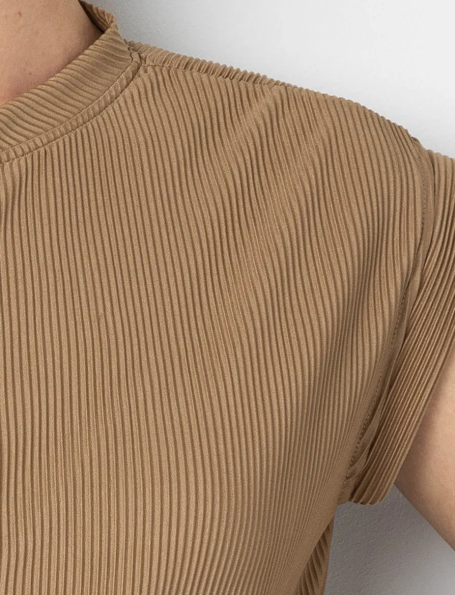 Pleated Dolman Sleeve T-shirt