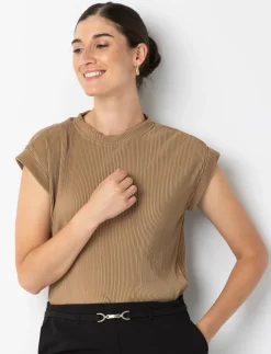 Pleated Dolman Sleeve T-shirt