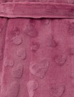 Plush Bathrobe with Hearts