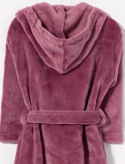Plush Bathrobe with Hearts - Little Girl