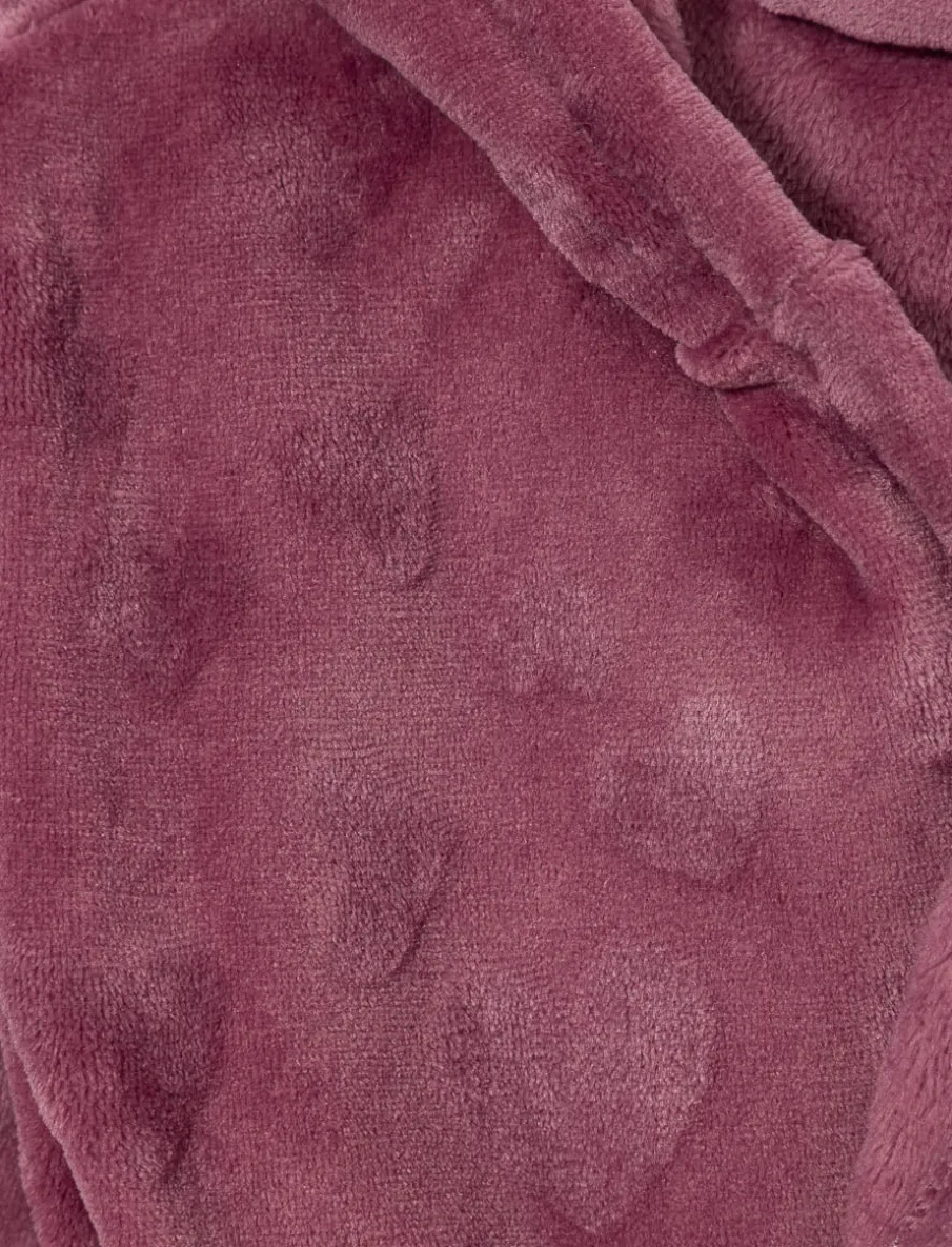 Plush Bathrobe with Hearts - Little Girl