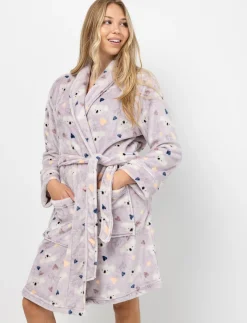 Plush Bathrobe with Koala Print