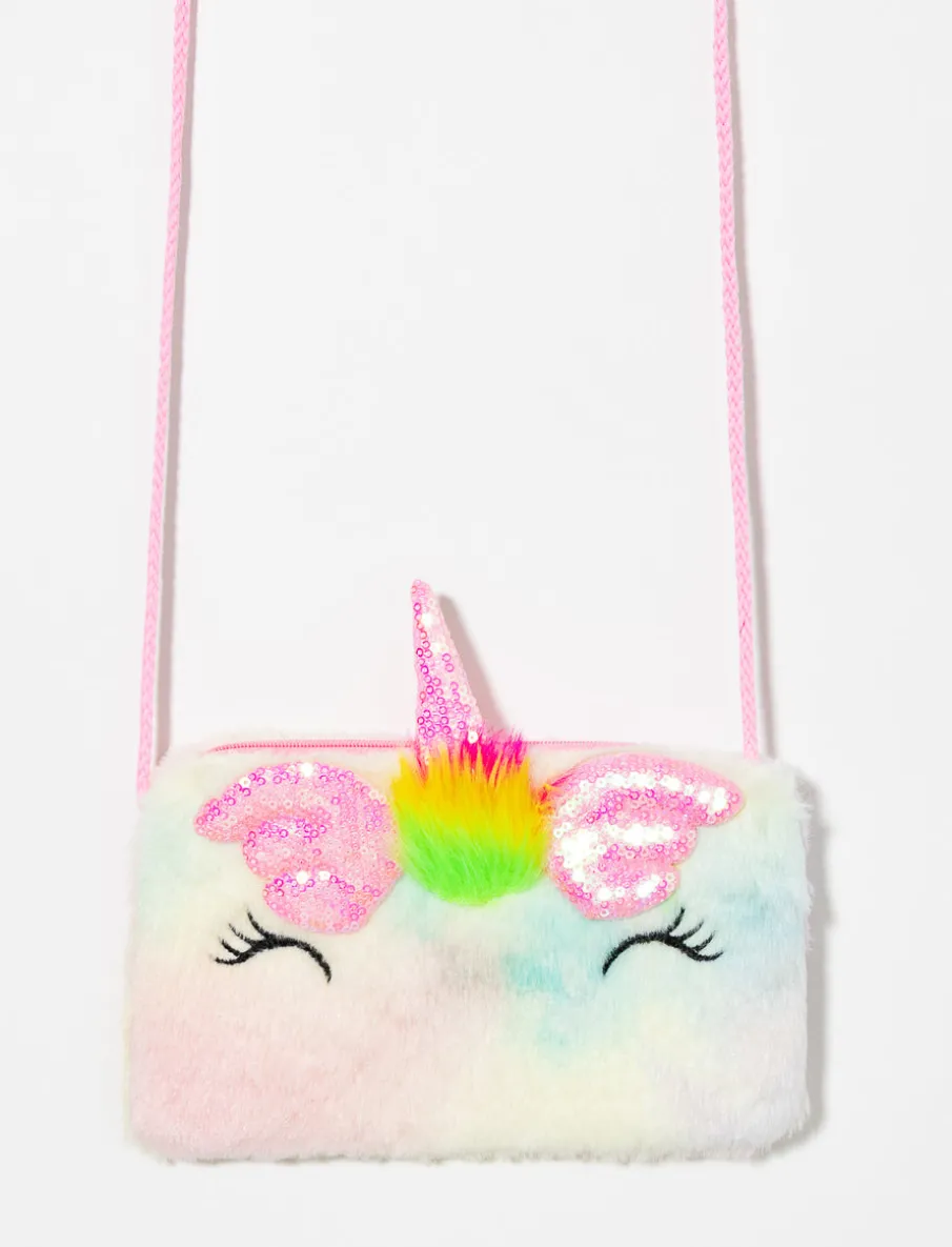 Plush Unicorn Crossbody Bag