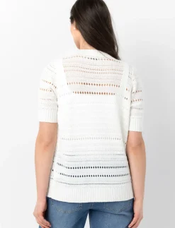 Pointelle Knit Cardigan