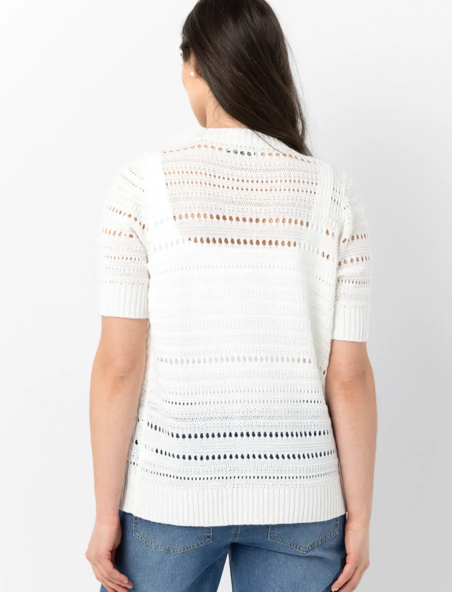 Pointelle Knit Cardigan