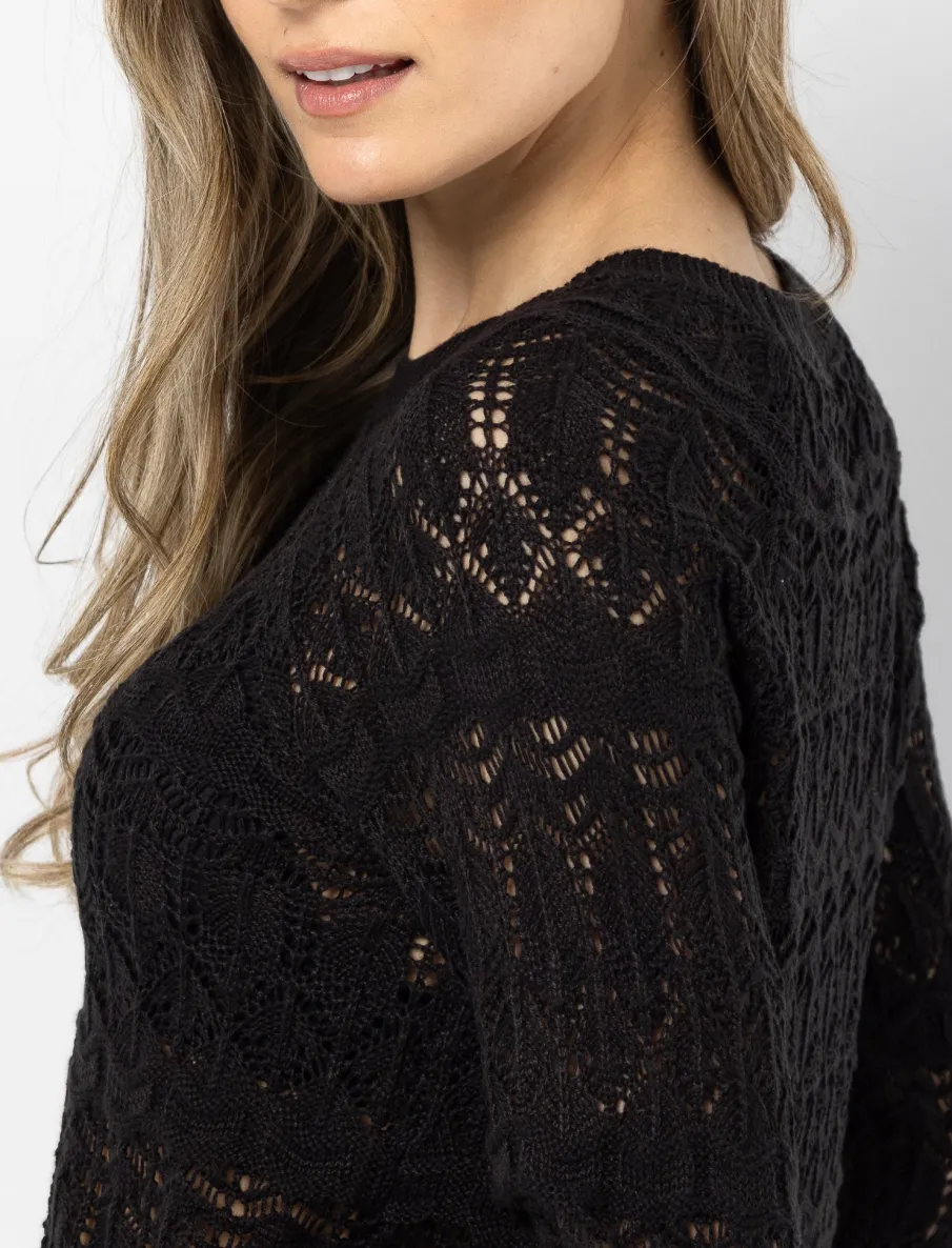 Pointelle Knit Sweater