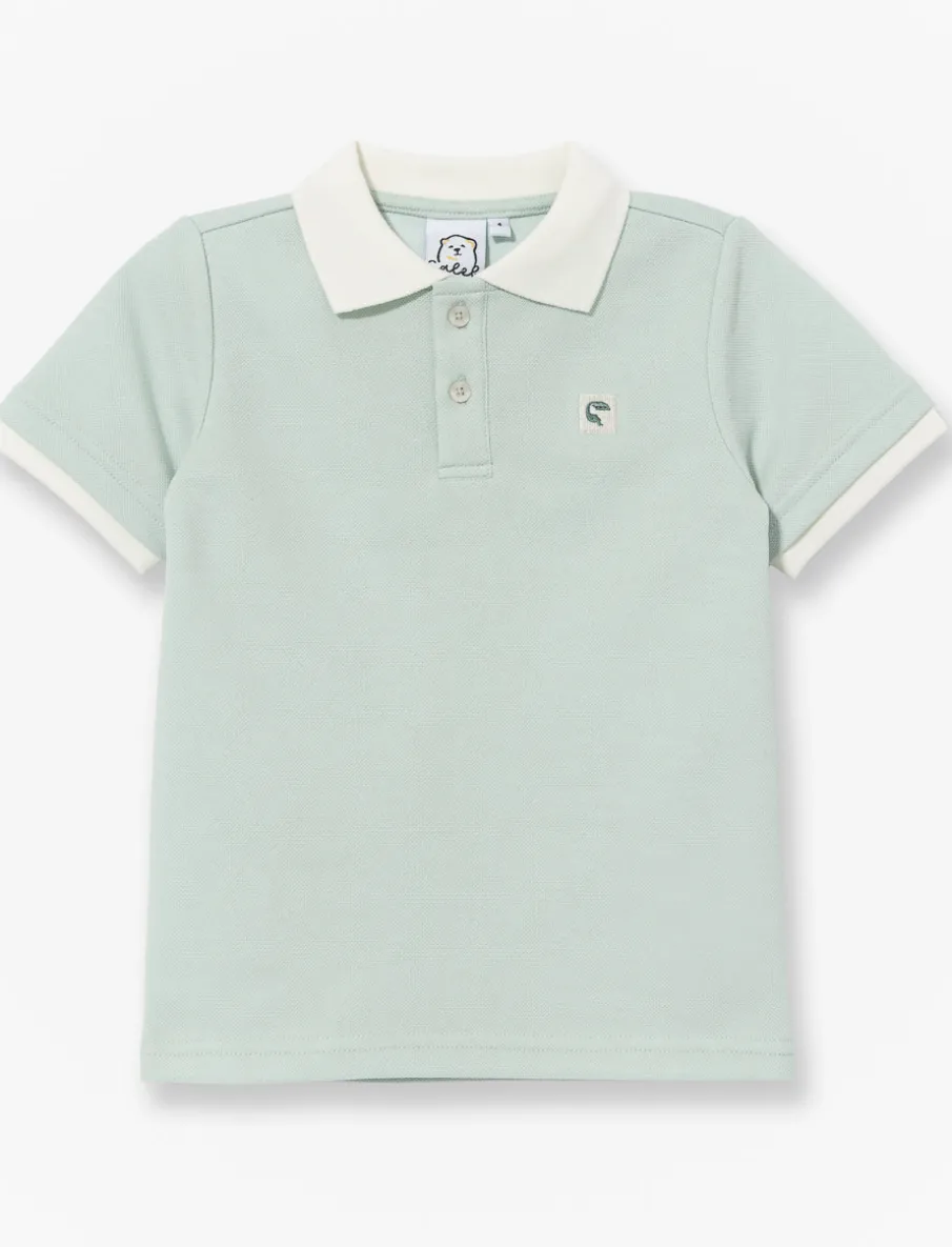 Polo Shirt with Contrasting Collar