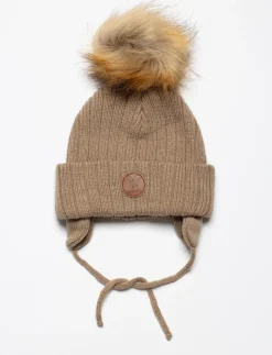 Pompom Beanie with Ear Flaps - Children