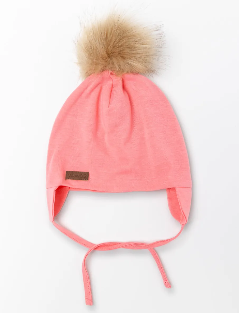 Pompom Beanie with Ear Flaps - Baby