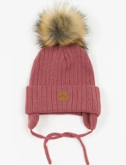 Pompom Toque with Ear Flaps - Children