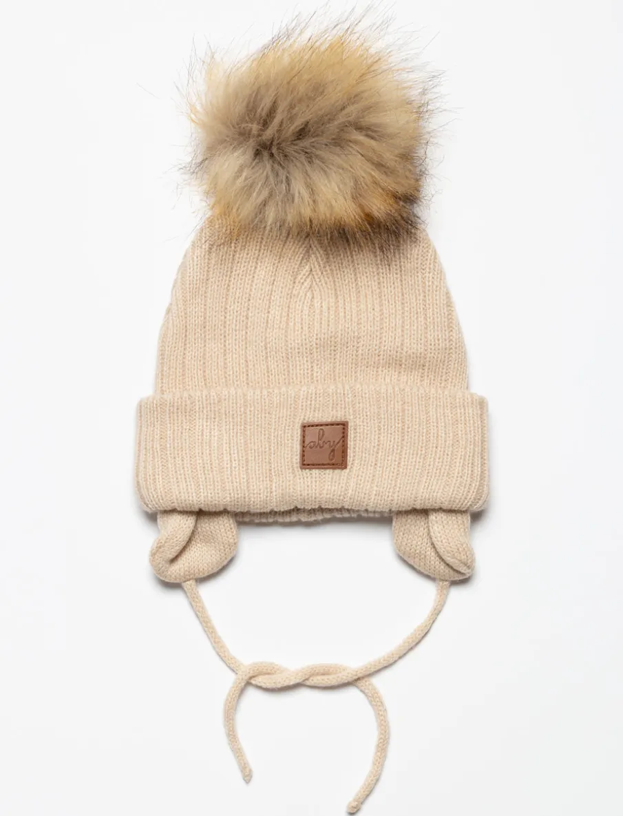 Pompom Toque with Ear Flaps - Children