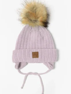 Pompom Toque with Ear Flaps - Children