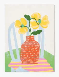 Potted Flower Printed Canvas