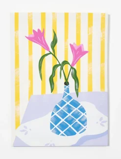 Potted Flower Printed Canvas