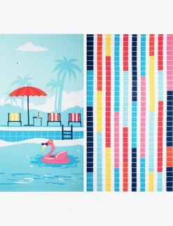 Printed Beach Towels - Set of 2