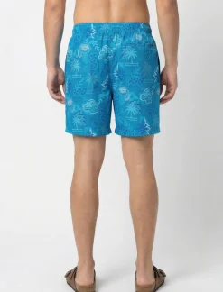 Printed boardshorts with elasticated waist